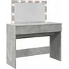 Kosmetinis staliukas su LED, betono pilkas, 100x40x120cm