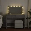 Kosmetinis staliukas su LED, betono pilkas, 100x40x120cm