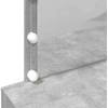 Kosmetinis staliukas su LED, betono pilkas, 100x40x120cm