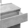 Kosmetinis staliukas su LED, betono pilkas, 100x40x130cm