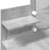 Kosmetinis staliukas su LED, betono pilkas, 100x40x130cm