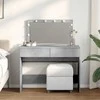 Kosmetinis staliukas su LED, betono pilkas, 100x40x120cm