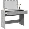 Kosmetinis staliukas su LED, betono pilkas, 100x40x120cm