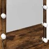 Kosmetinis staliukas su LED, dūminio ąžuolo, 100x40x130cm