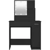 Kosmetinis staliukas su LED, juodas, 86,5x35x136cm