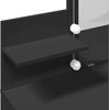 Kosmetinis staliukas su LED, juodos spalvos, 100x40x130cm