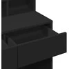 Kosmetinis staliukas su LED, juodos spalvos, 80x41x134,5cm