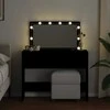 Kosmetinis staliukas su LED, juodos spalvos, 100x40x120cm