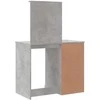 Kosmetinis staliukas su LED lemputėmis, betono, 90x42x132,5cm