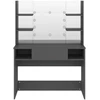 Kosmetinis staliukas su LED, pilkas, 100x40x135cm, MDF