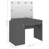 Kosmetinis staliukas su LED, pilkas, 110x55x145cm, MDF