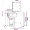Kosmetinis staliukas su LED, rudas, 90x50x132,5cm, mediena