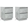 Šalia lovos spintelė 2 pcs Betono pilka 39 x 34,5 x 50 cm