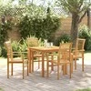 Valgomasis krėslas 4 pcs Ruda 62 x 55 x 94 cm Kieto teka medžio