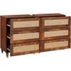 Šoninė spintelė 2 pcs Ruda 60 x 33,5 x 75 cm Kietas mango medis
