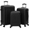Lagaminas su užraktu 3 pcs Juoda 50 x 31 x 78 cm ABS plastikas