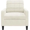 Sofa Krėslas, kreminės spalvos, 60cm, aksomas