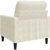 Sofa Krėslas, kreminės spalvos, 60cm, aksomas