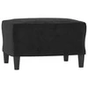 Sofa Krėslas su pakoja, juodos spalvos, 60cm, aksomas