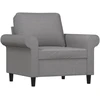 Sofa Krėslas su pakoja, šviesiai pilkos spalvos, 60cm, audinys