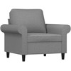 Sofa Krėslas su pakoja, šviesiai pilkos spalvos, 60cm, audinys