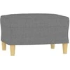 Sofa Krėslas su pakoja, tamsiai pilkos spalvos, 60cm, audinys