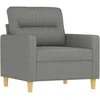 Sofa Krėslas su pakoja, tamsiai pilkos spalvos, 60cm, audinys
