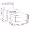 Sofa Krėslas su pakoja, tamsiai pilkos spalvos, 60cm, audinys