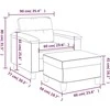 Sofa Krėslas su pakoja, taupe spalvos, 60cm, mikropluošto audinys