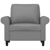 Sofa Krėslas, šviesiai pilkos spalvos, 60cm, audinys
