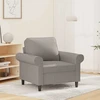 Sofa Krėslas, šviesiai pilkos spalvos, 60cm, audinys