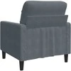 Sofa Krėslas, tamsiai pilkos spalvos, 60cm, aksomas