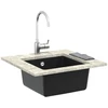 Kriauklė 80% Kvarcas ir 20% Derva 430 x 460 mm Juoda