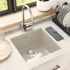Kriauklė 80% Kvarcas ir 20% Derva 430 x 460 mm Smėlio