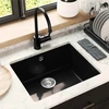 Kriauklė 80% Kvarcas ir 20% Derva 530 x 460 mm Juoda