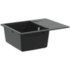 Kriauklė 80% Kvarcas ir 20% Derva 560 x 460 mm Juoda