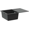 Kriauklė 80% Kvarcas ir 20% Derva 670 x 460 mm Juoda