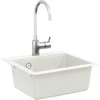 Kriauklė Balta 470 x 440 mm Granitas