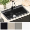 Kriauklė Granitas 795 x 505 mm Juoda
