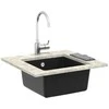 Kriauklė Juoda 430 x 460 mm 80% Kvarcas ir 20% Derva