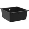 Kriauklė Juoda 430 x 460 mm 80% Kvarcas ir 20% Derva