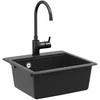 Kriauklė Juoda 470 x 440 mm Granitas
