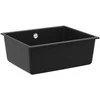 Kriauklė Juoda 530 x 460 mm 80% Kvarcas ir 20% Derva