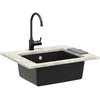 Kriauklė Juoda 530 x 460 mm 80% Kvarcas ir 20% Derva