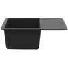 Kriauklė Juoda 560 x 460 mm 80% Kvarcas ir 20% Derva