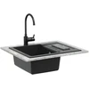 Kriauklė Juoda 620 x 500 mm 80% Kvarcas ir 20% Derva