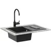 Kriauklė Juoda 670 x 460 mm Granitas