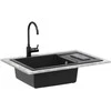 Kriauklė Juoda 780 x 500 mm 80% Kvarcas ir 20% Derva