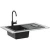 Kriauklė Juoda 780 x 500 mm 80% Kvarcas ir 20% Derva