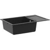 Kriauklė Juoda 780 x 500 mm 80% Kvarcas ir 20% Derva